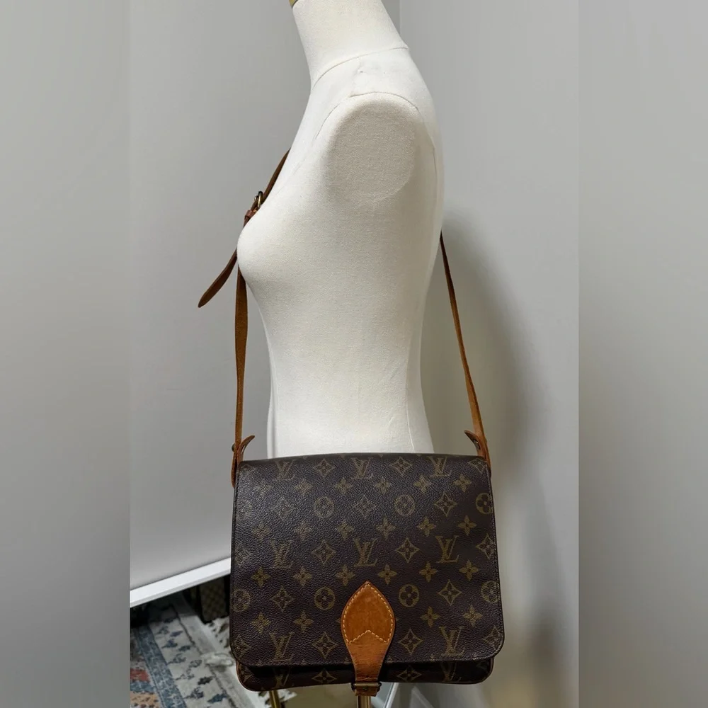 Louis Vuitton Cartouchiere GM Monogram Crossbody Shoulder Bag Vintage - Picture 2 of 16